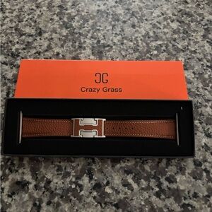 Crazy Grass Brown Leather Watch Strap